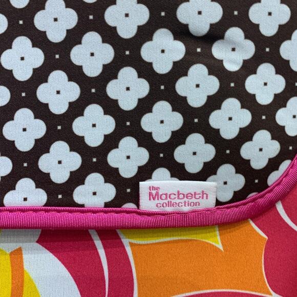The Macbeth Collection Floral 1960s Print Reversible Neoprene Laptop Sleeve Case - Picture 3 of 5